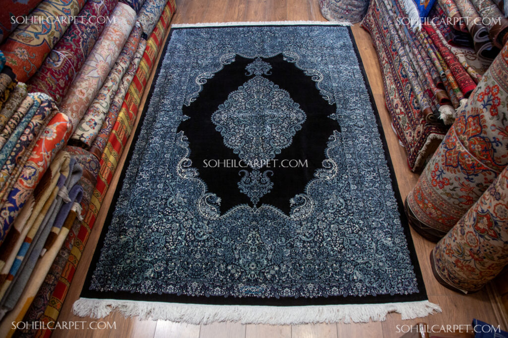 Handwoven silk carpet