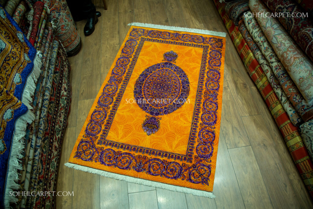 Qom carpet all silk 80 reg Size: 1.50*1